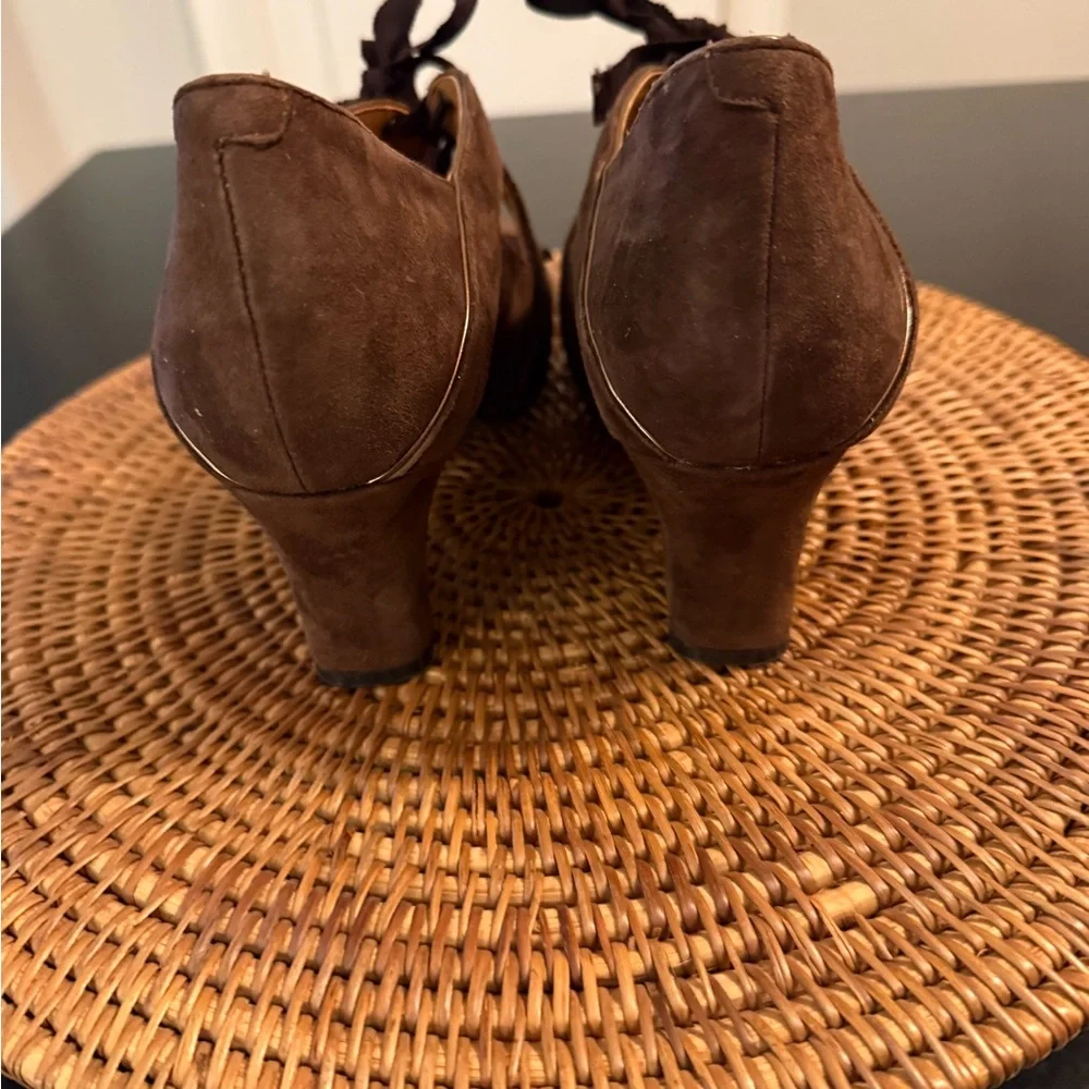 Earthies‎ Elegant Brown Suede Women's Shoes